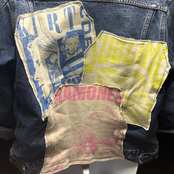 UPCYCLED Sublime, Nirvana, The Ramones Denim Jacket - Picture 2 of 3